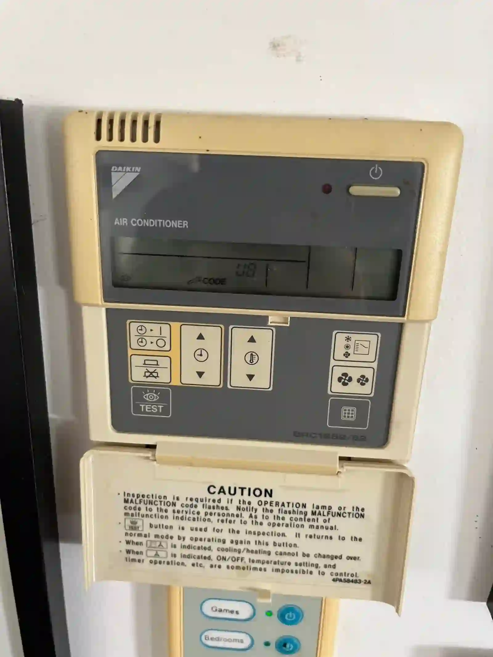 Dated wall controllers before ducted upgrade